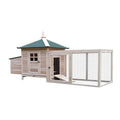 77 Wooden Chicken Coop with Nesting Box and Removable Tray Y17936