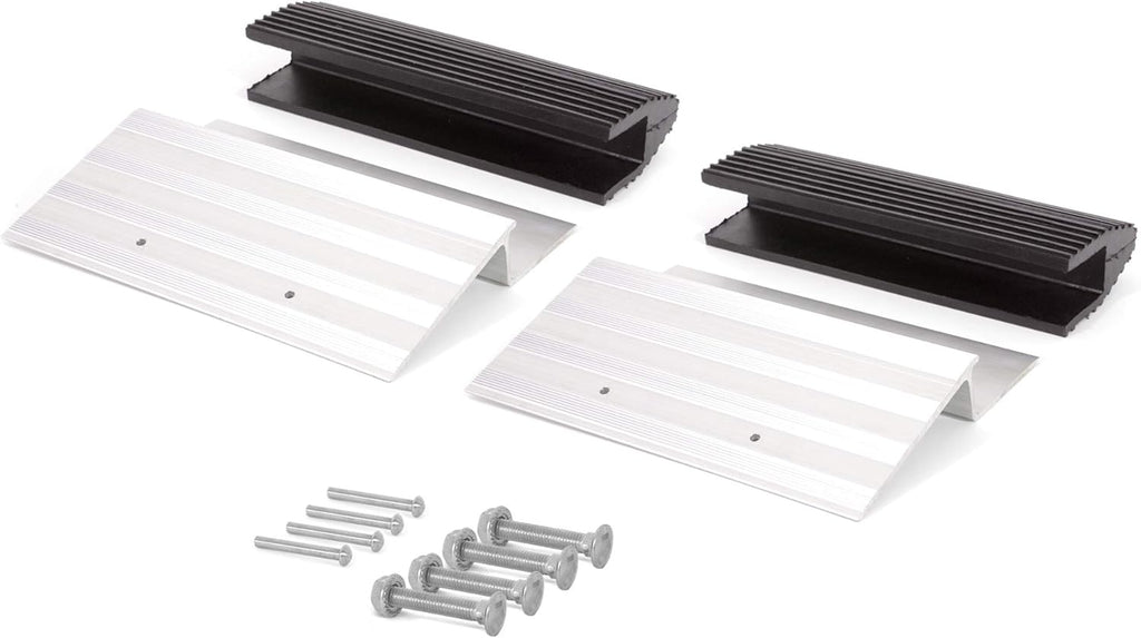 Truck and Trailer Loading Ramp Kit with Aluminum Brackets and Rubber Feet, Pack of 2 J7570