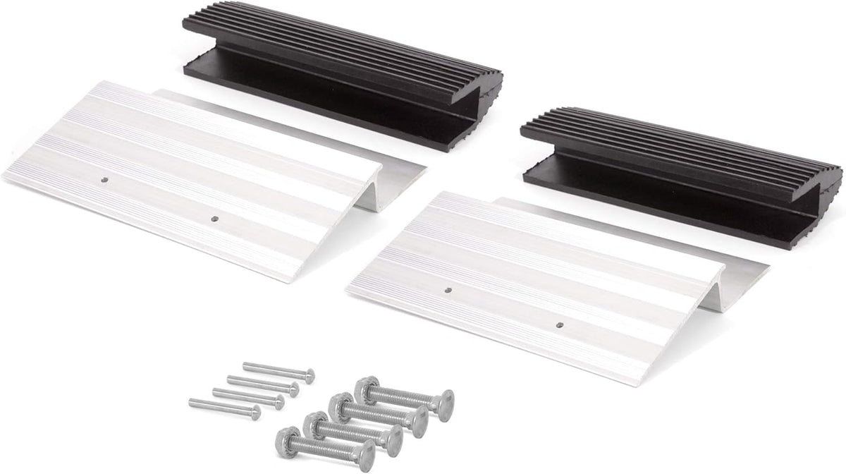Truck and Trailer Loading Ramp Kit with Aluminum Brackets and Rubber Feet, Pack of 2 J7570