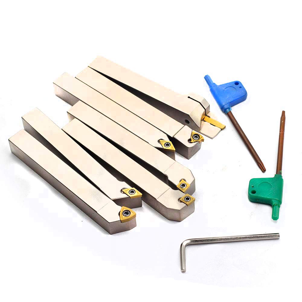 7 Pieces 1/2 Shank Indexable Lathe Turning Tool Holder Set V975499