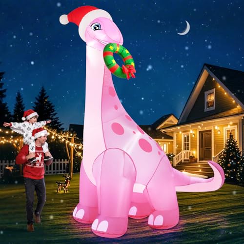 12FT Giant Christmas Inflatables Snowman with 3-Color LED Lights I34415