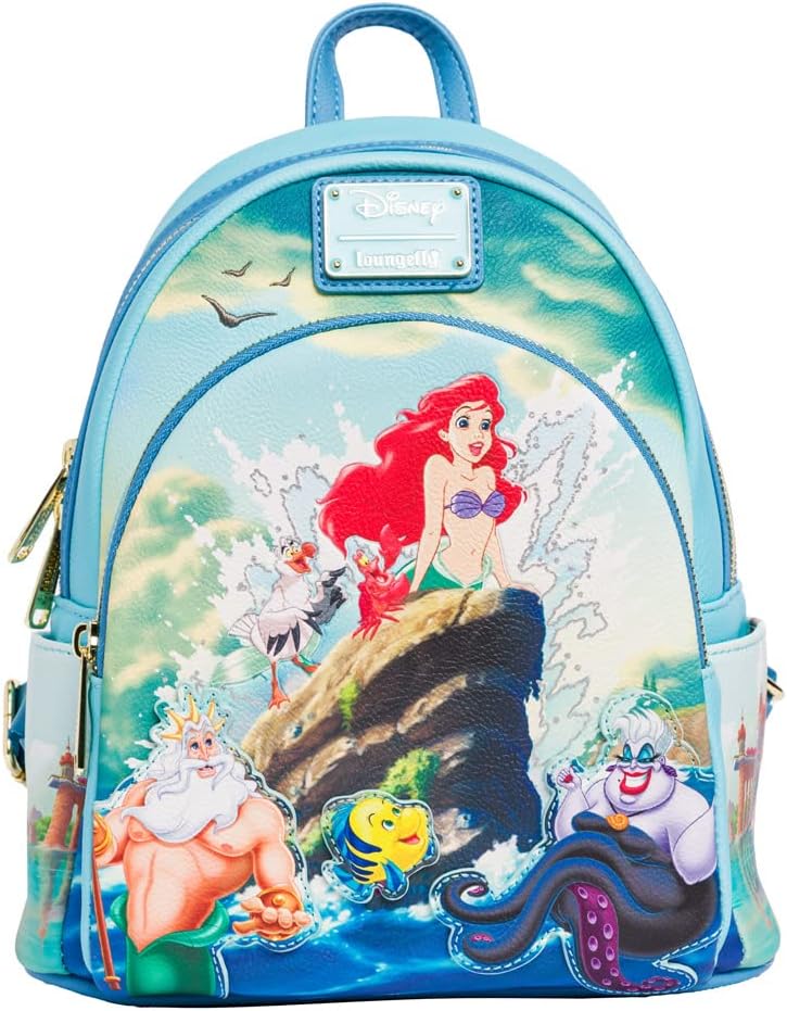 Disney The Little Mermaid Ariel Scene Double Strap Shoulder Bag Purse V6033