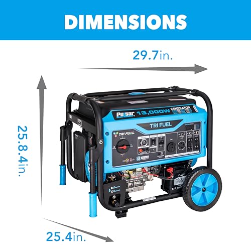 13,000-Watt Tri Fuel Portable Generator with Remote Start L884482