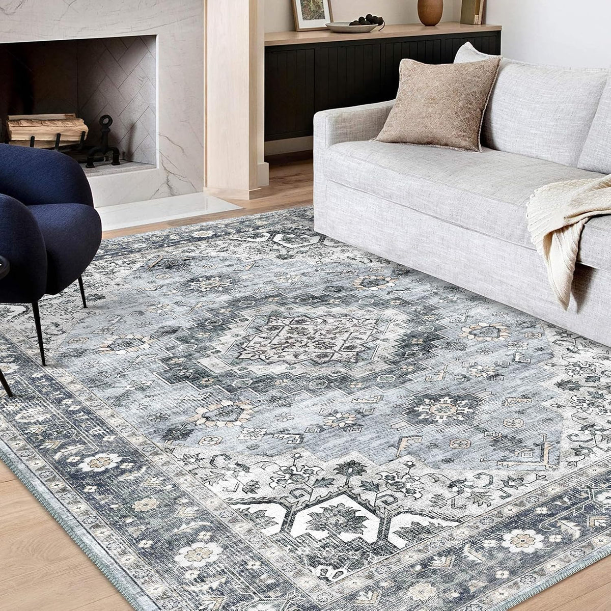 Machine Washable 5x7 Area Rug T708056