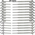 30 Pairs Stainless Steel Cable Railing Kit V818