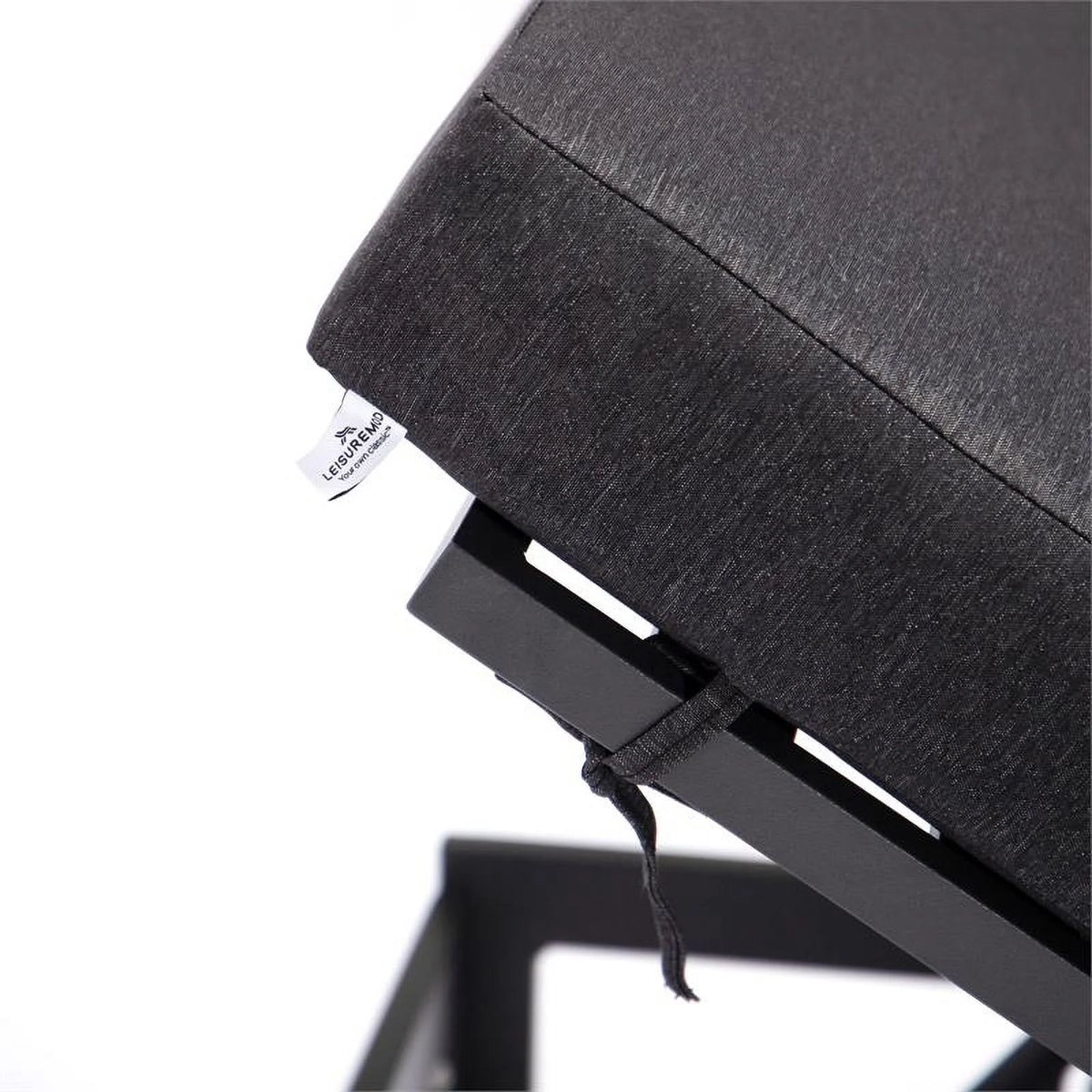 Aluminum Patio Chaise Lounge Chair with Black Cushions X15139