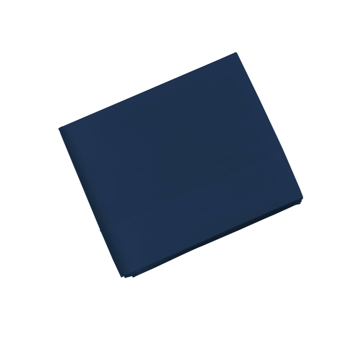 Queen Navy Blue Organic Cotton Sateen Flat Sheets J976531