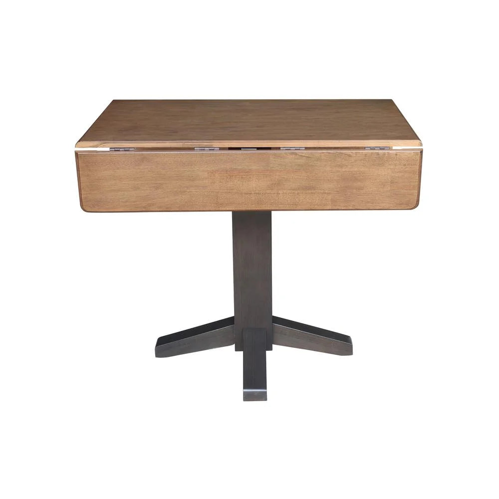 36" Solid Wood Square Dual Drop Leaf Dining Table O500