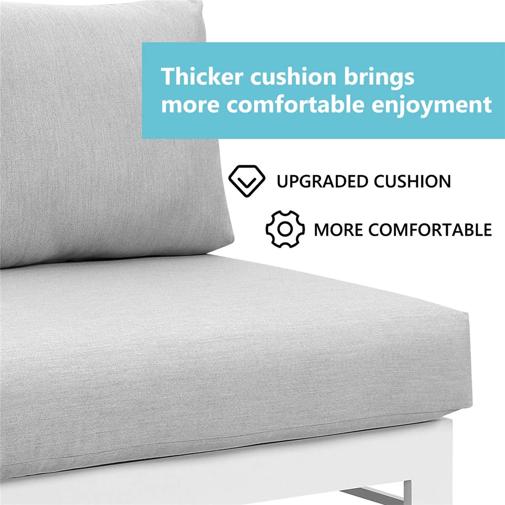 3 Pieces All-Weather Aluminum Patio Sofa Set R34620