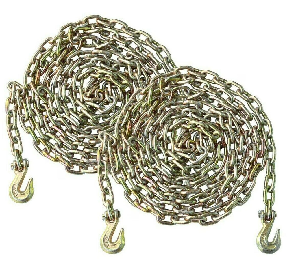 2 Pack G70 5/16" x 20' Tow Chain with Grab Hook N9284