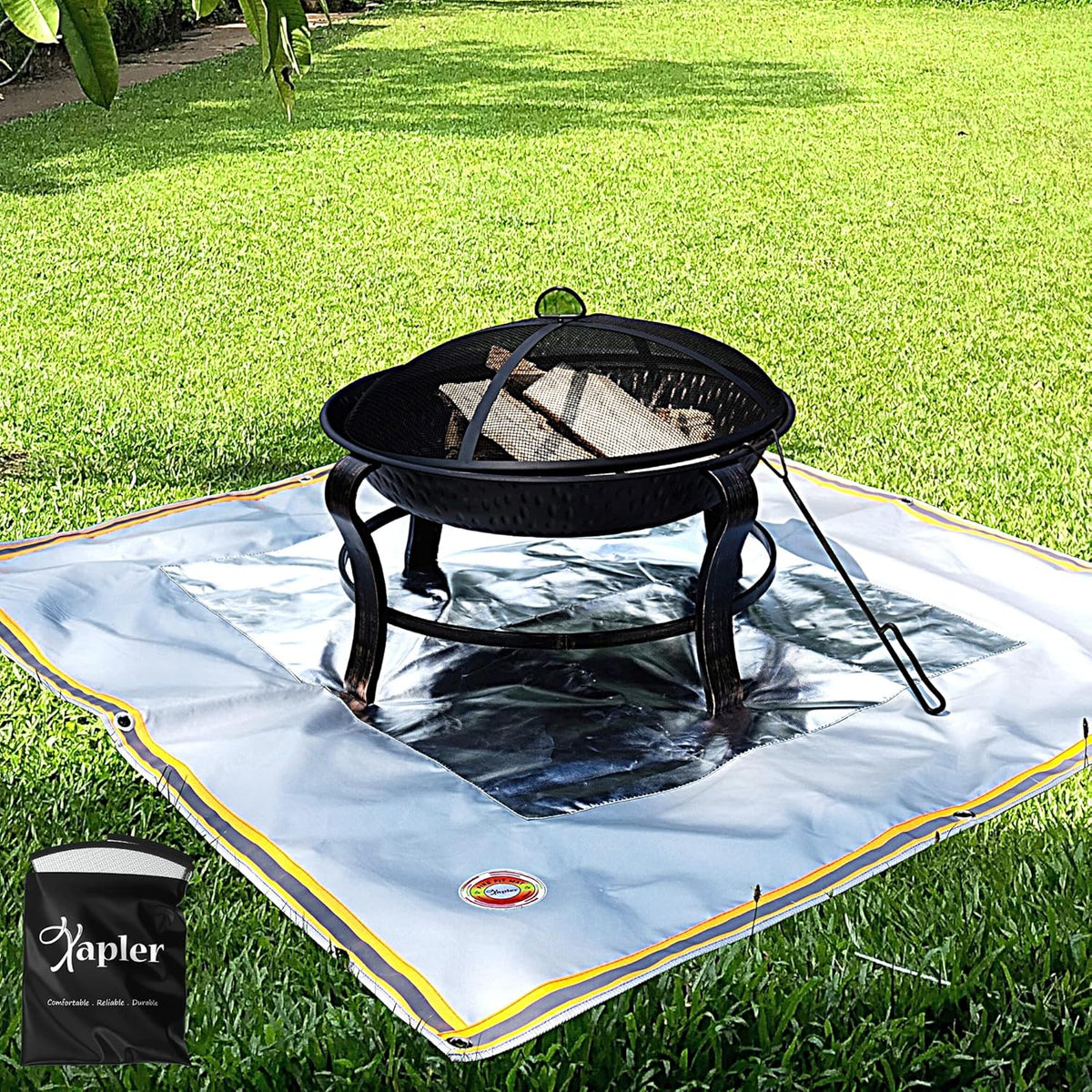 Fire Pit Mat, 36 Inch Round, Fireproof, Waterproof M87757