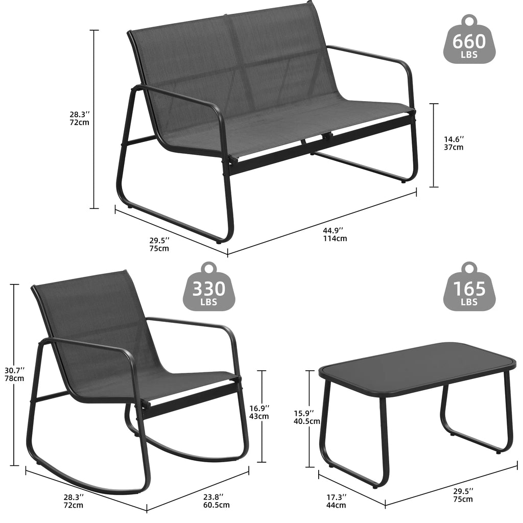 4-Piece Outdoor Patio Bistro Furniture Set G402817