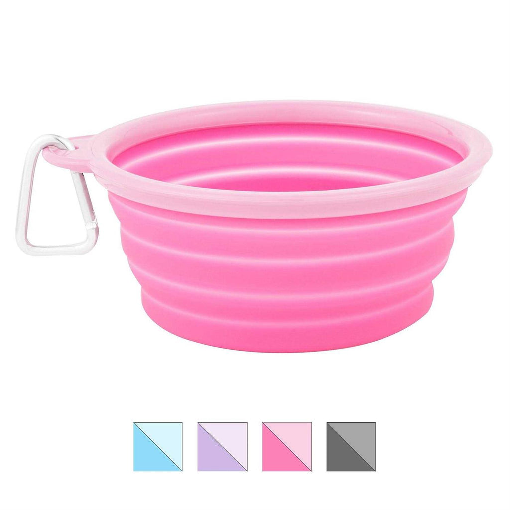 Collapsible Silicone Water Travel Bowl with Clip G1161