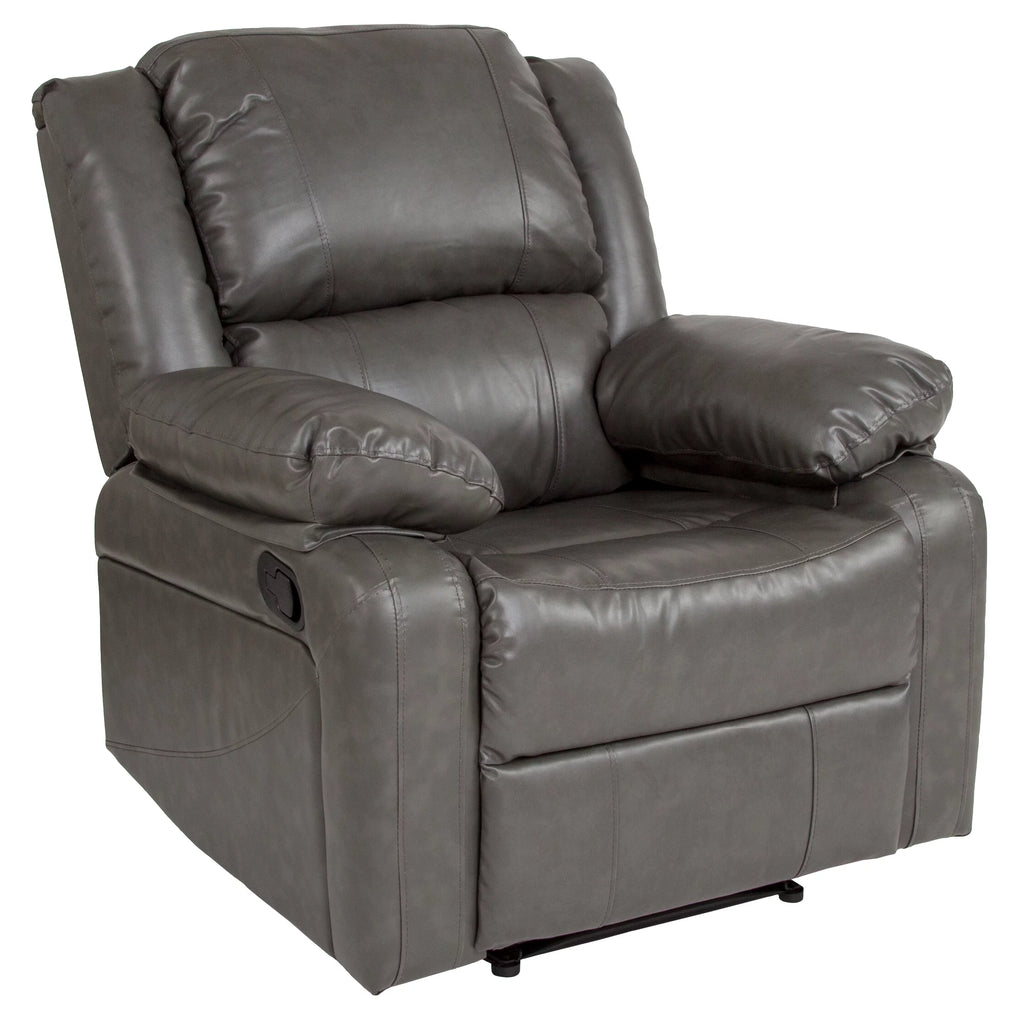 Gray LeatherSoft Recliner D828