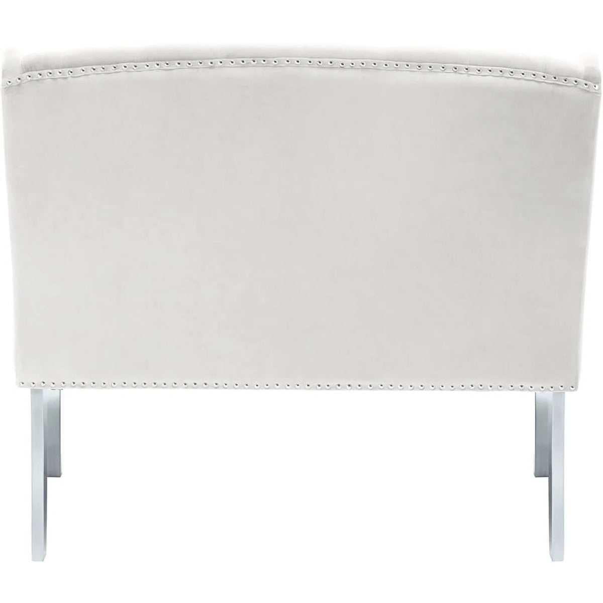 Cream Velvet Settee Bench A529