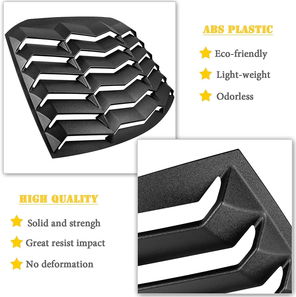 Rear Window Louver ABS Matte Black Windshield Sunshade Cover C97103
