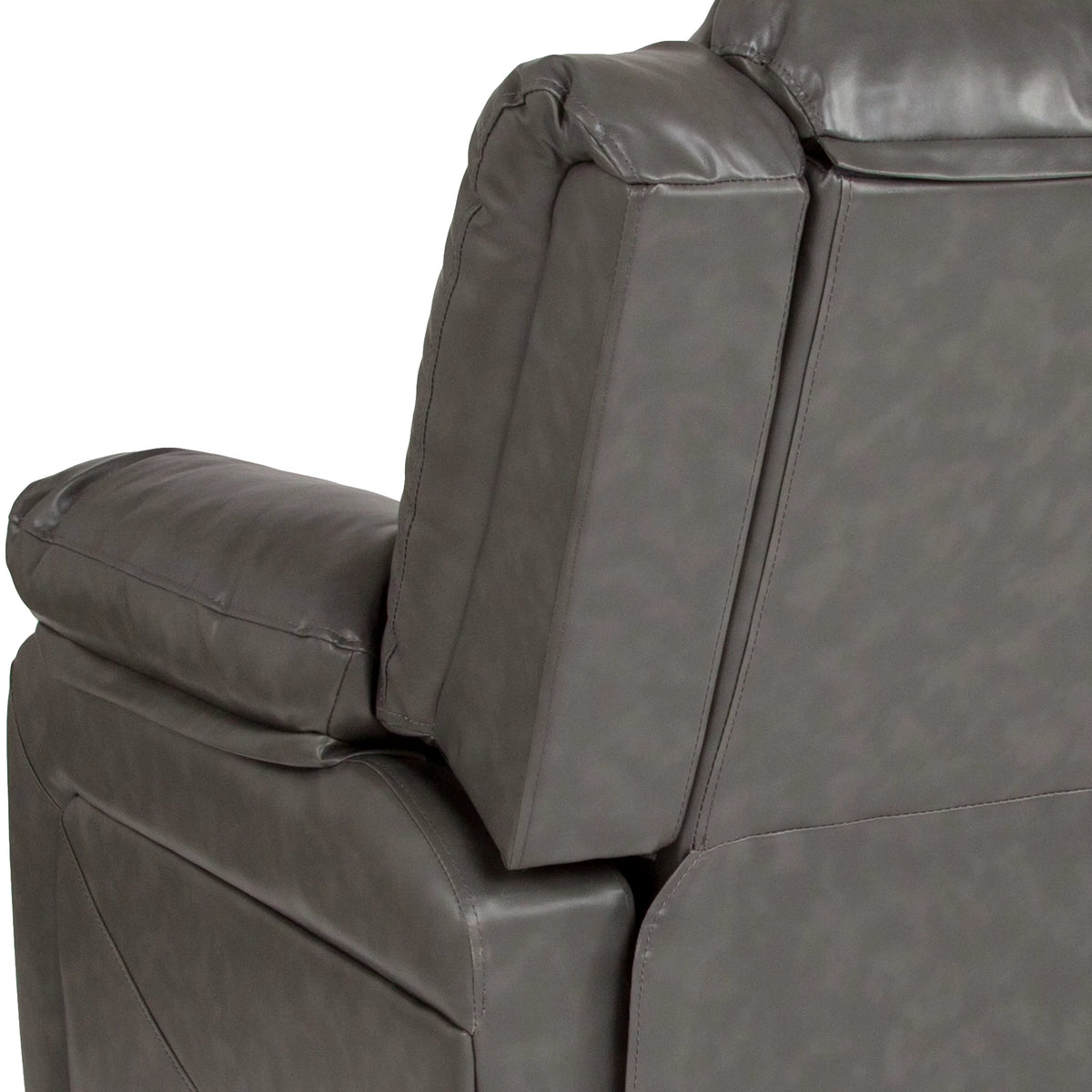 Gray LeatherSoft Recliner D828