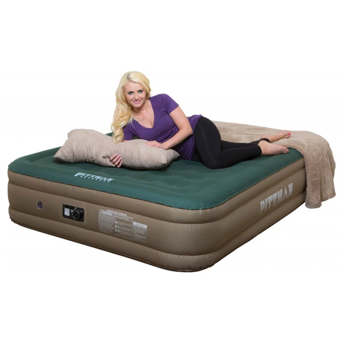 Queen Double High Air Mattress with Built-In Air Pump A62661
