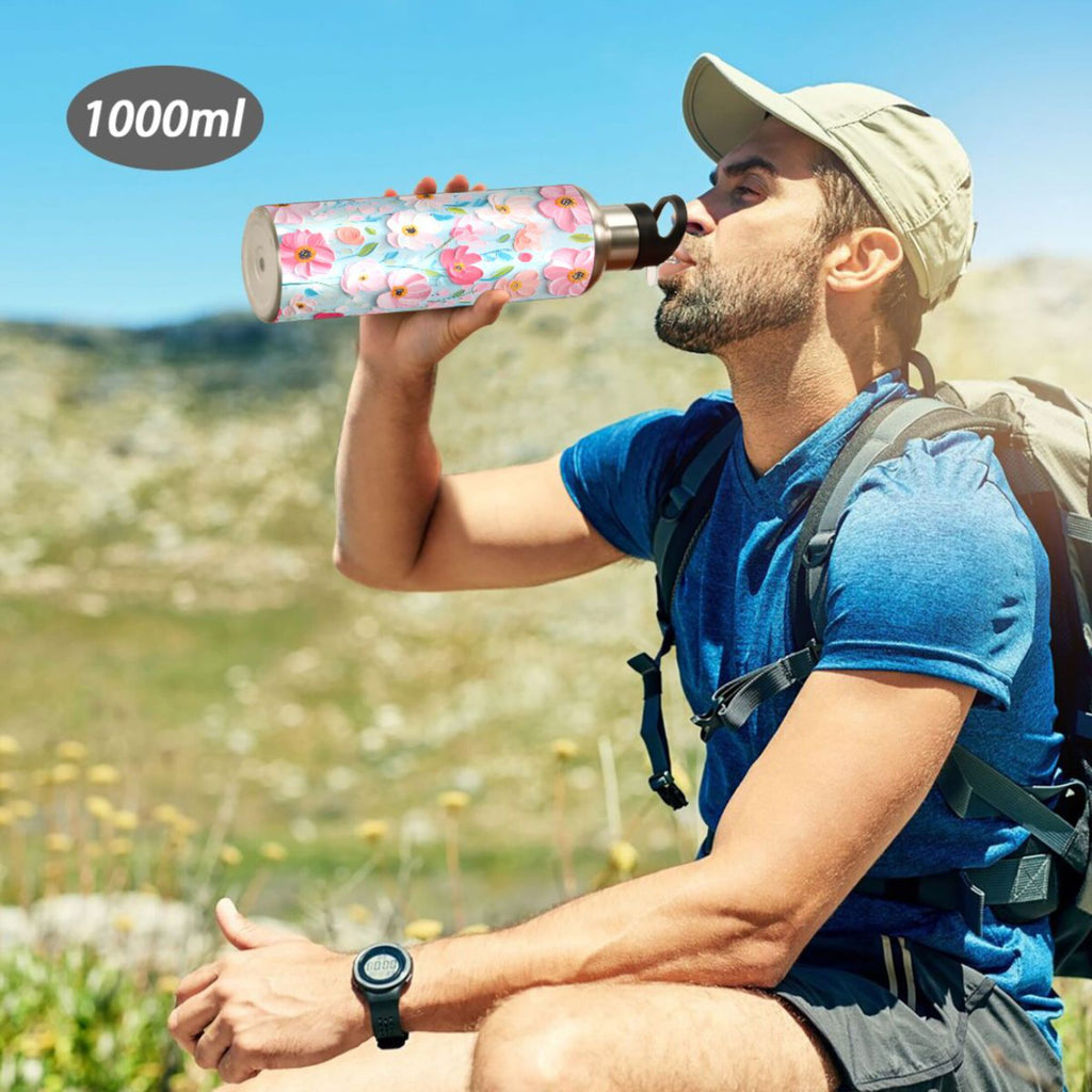 20 oz Insulated Stainless Steel Water Bottle with Straw Lid G9681