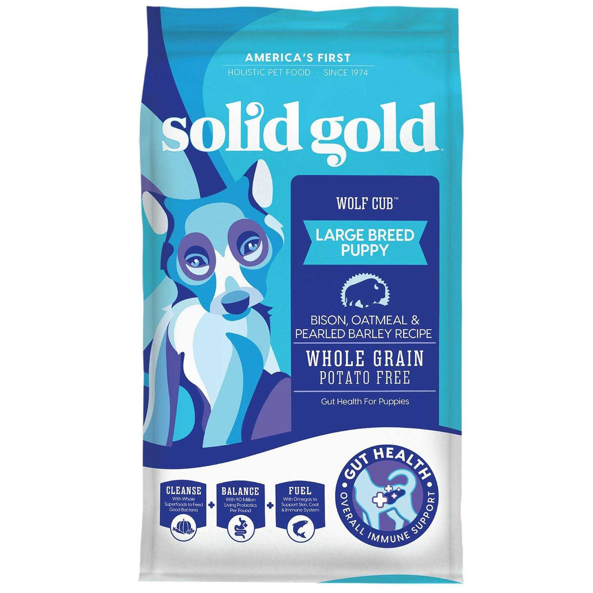 Solid Gold Wolf Cub Bison & Oatmeal Puppy Food M9748