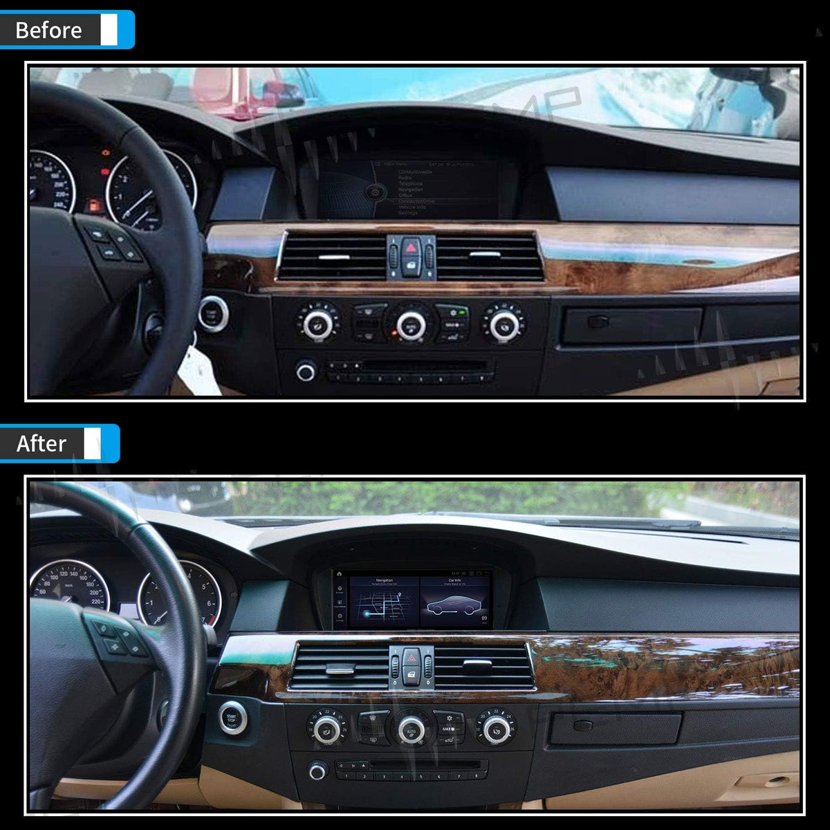 Blue Anti-Glare Vertical Screen 10.25 Android 11 Auto Carplay Snapdragon 662 8 Core 4+64GB for BMW E60 E61 CCC S816435