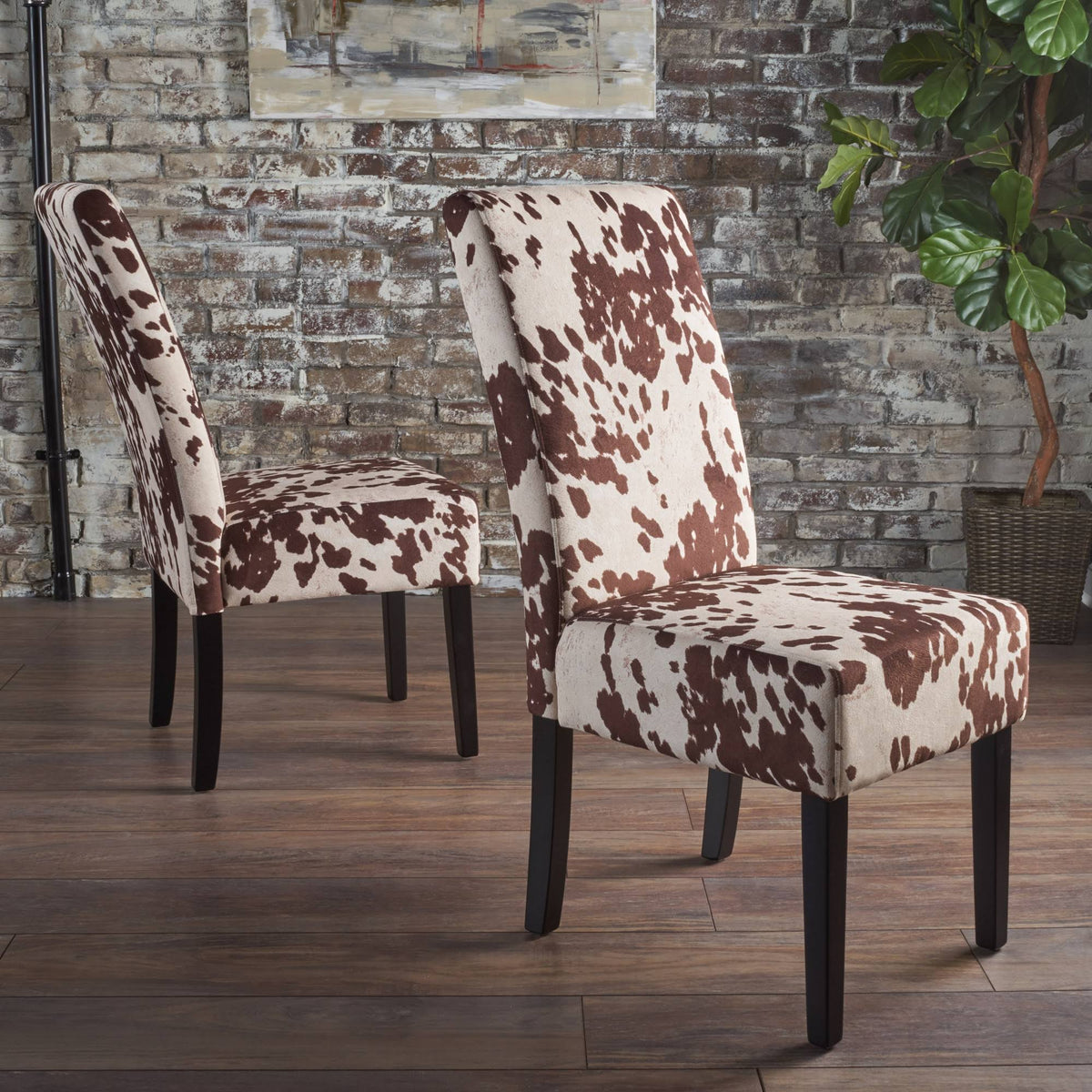Dark Brown Set of 2 Dining Chair S3473