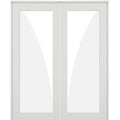 48 in. x 80 in. Clear Glass Double Prehung Interior Door A49336