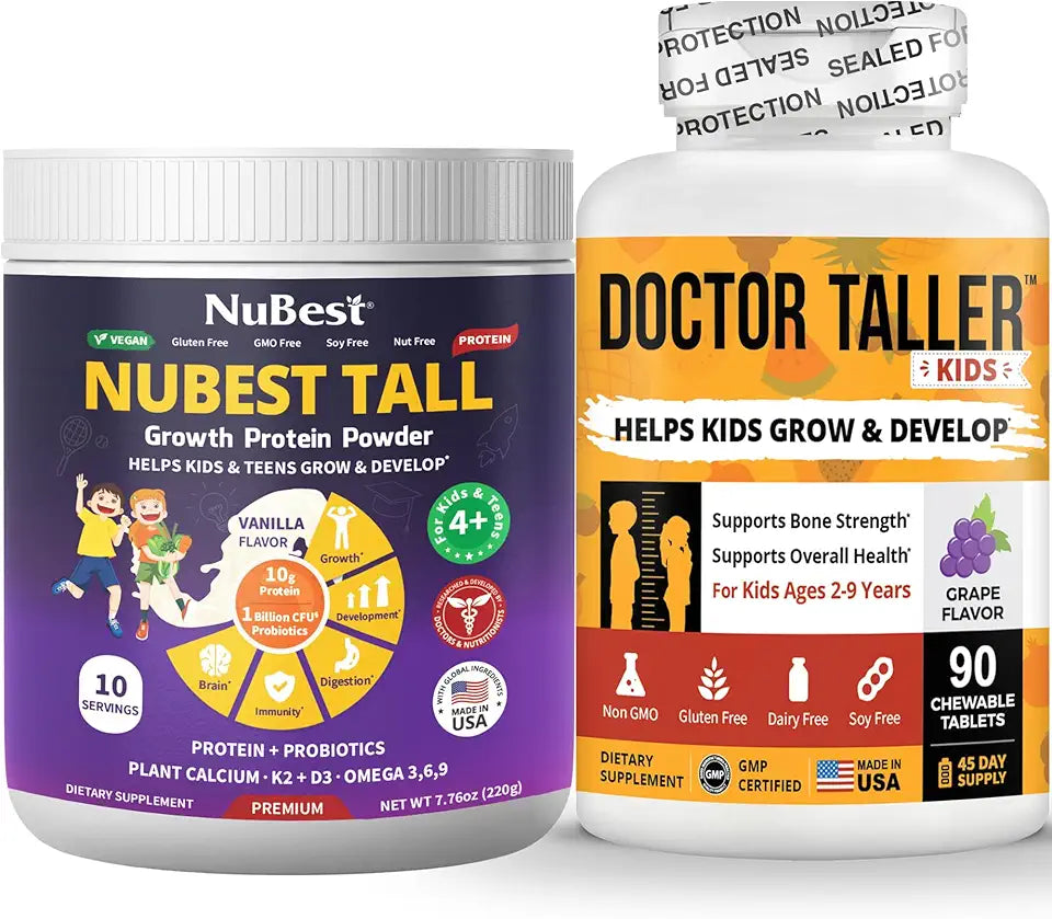 Vanilla Plant-Based Protein Powder and Grape 90 Chewable Tablets K8654
