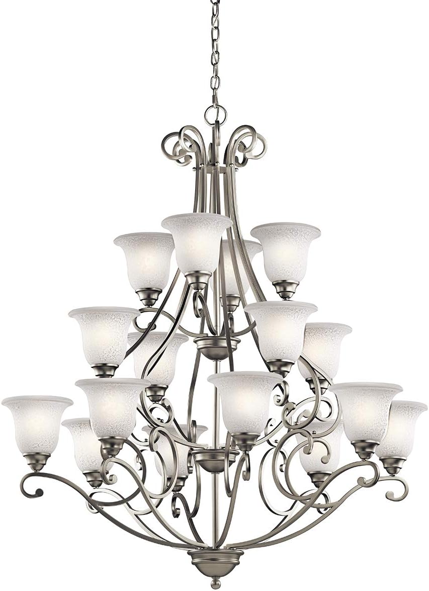 16 Light Multi Tier Chandelier with White Scavo Glass G992