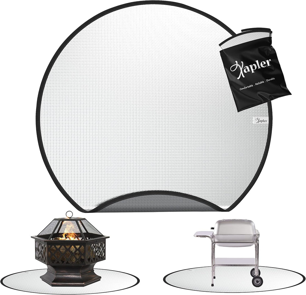 Fire Pit Mat, 36 Inch Round, Fireproof, Waterproof M87757