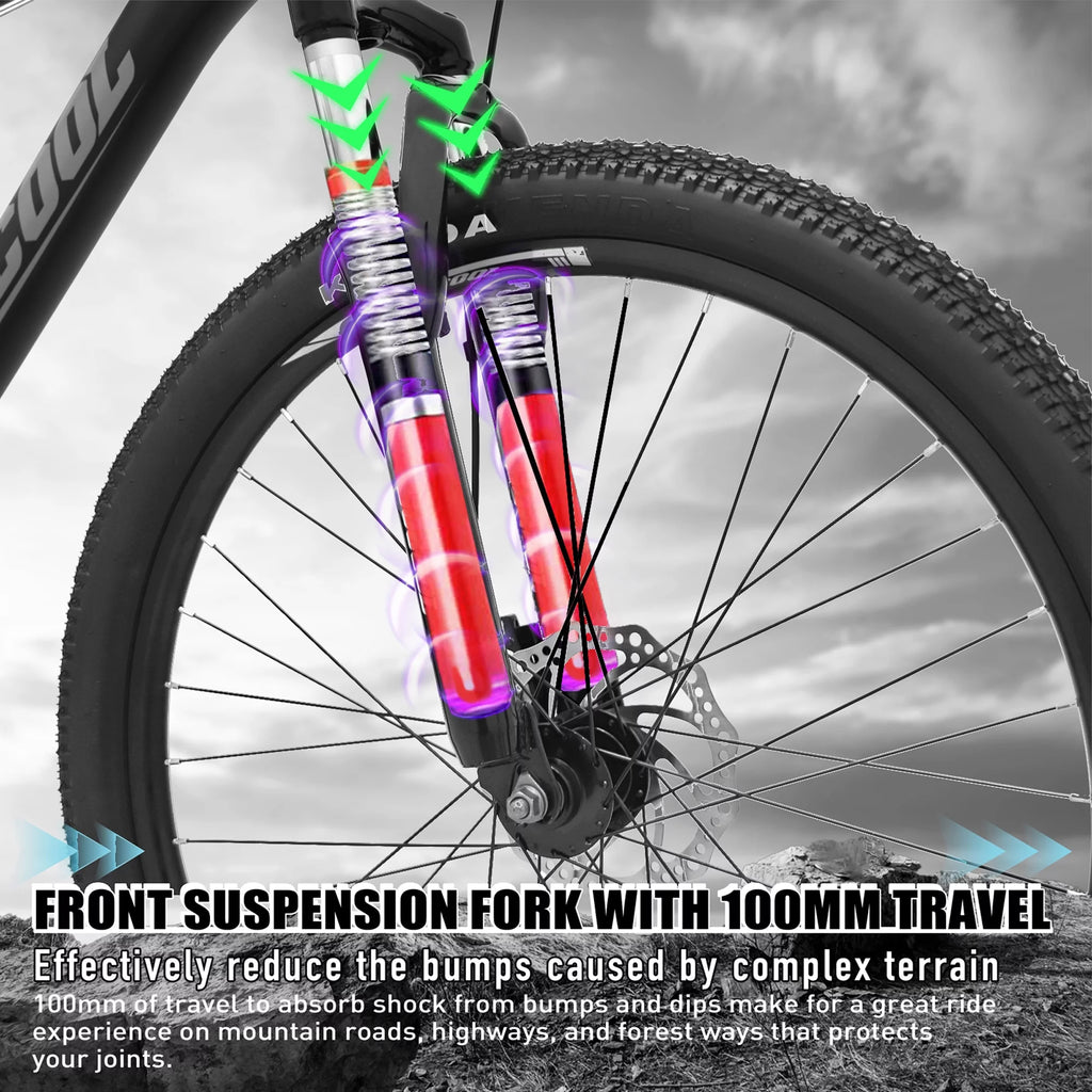 26 Inch Aluminum Mountain Bike Hydraulic Disc Brake 21 Speed Y74971