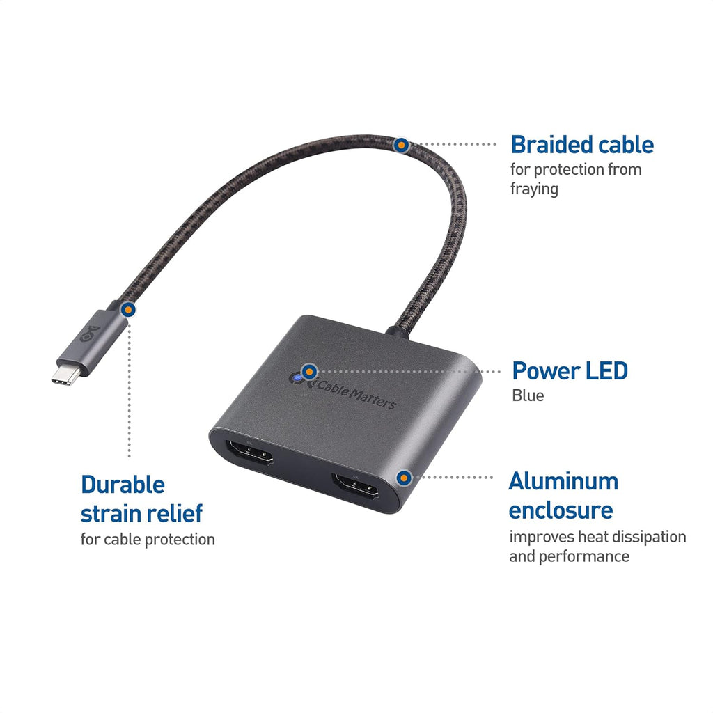 USB-C to HDMI Adapter in Gray W77304