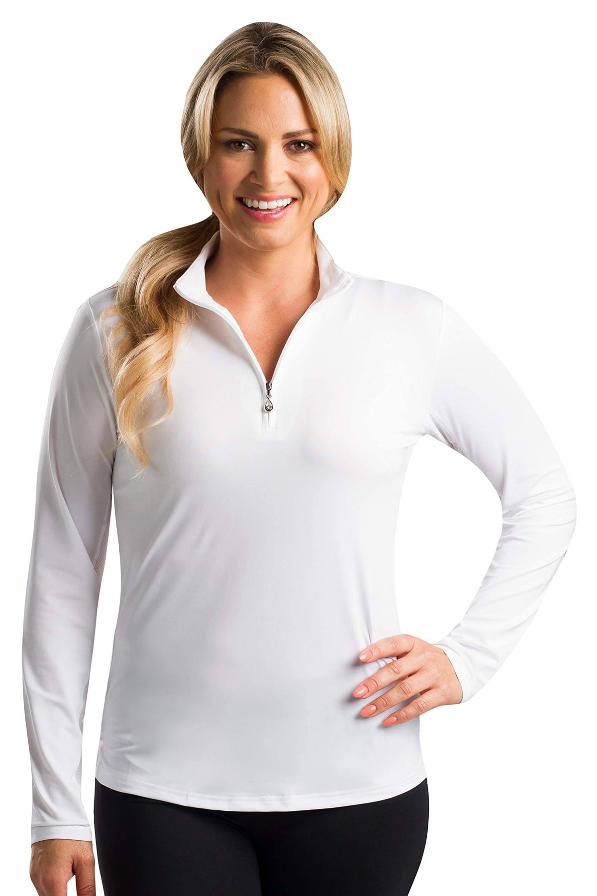 White XL Zip Mock G73771
