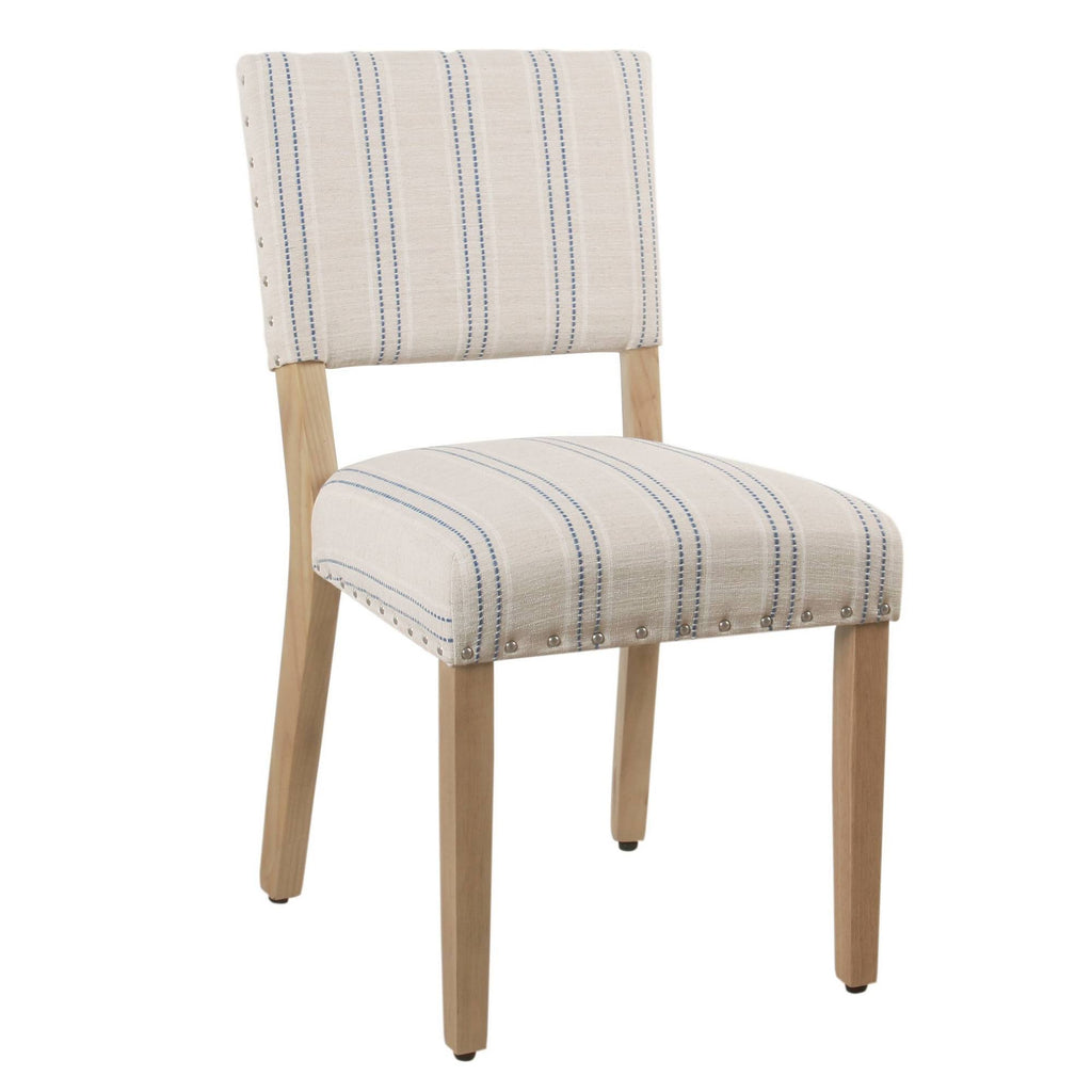 Set of 2 Stripe Dining Chair Blue/White H515