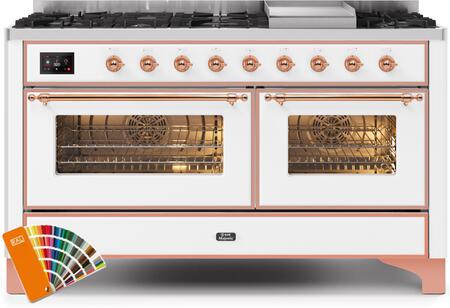 60 Dual Fuel Natural Gas Range with Copper Trim W31389