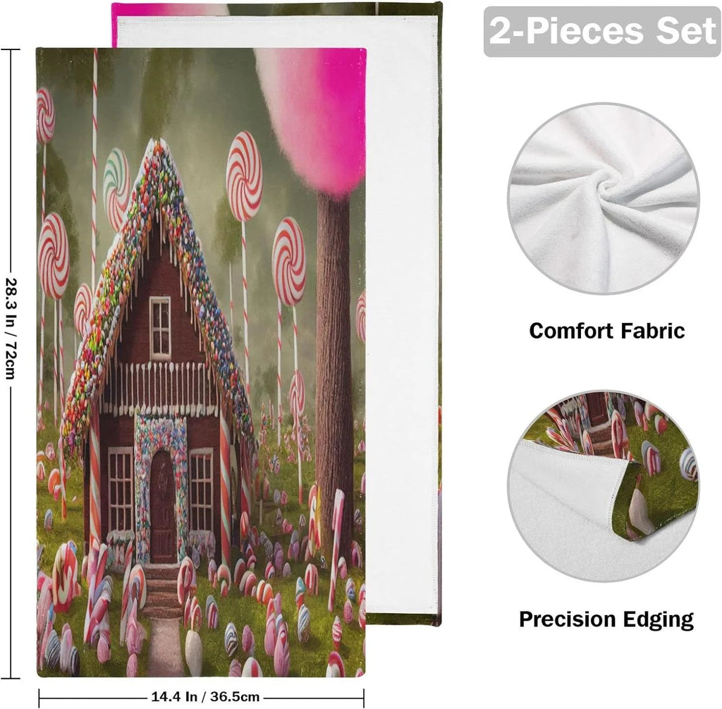 Gingerbread House Hand Towels 2 Pack S6886