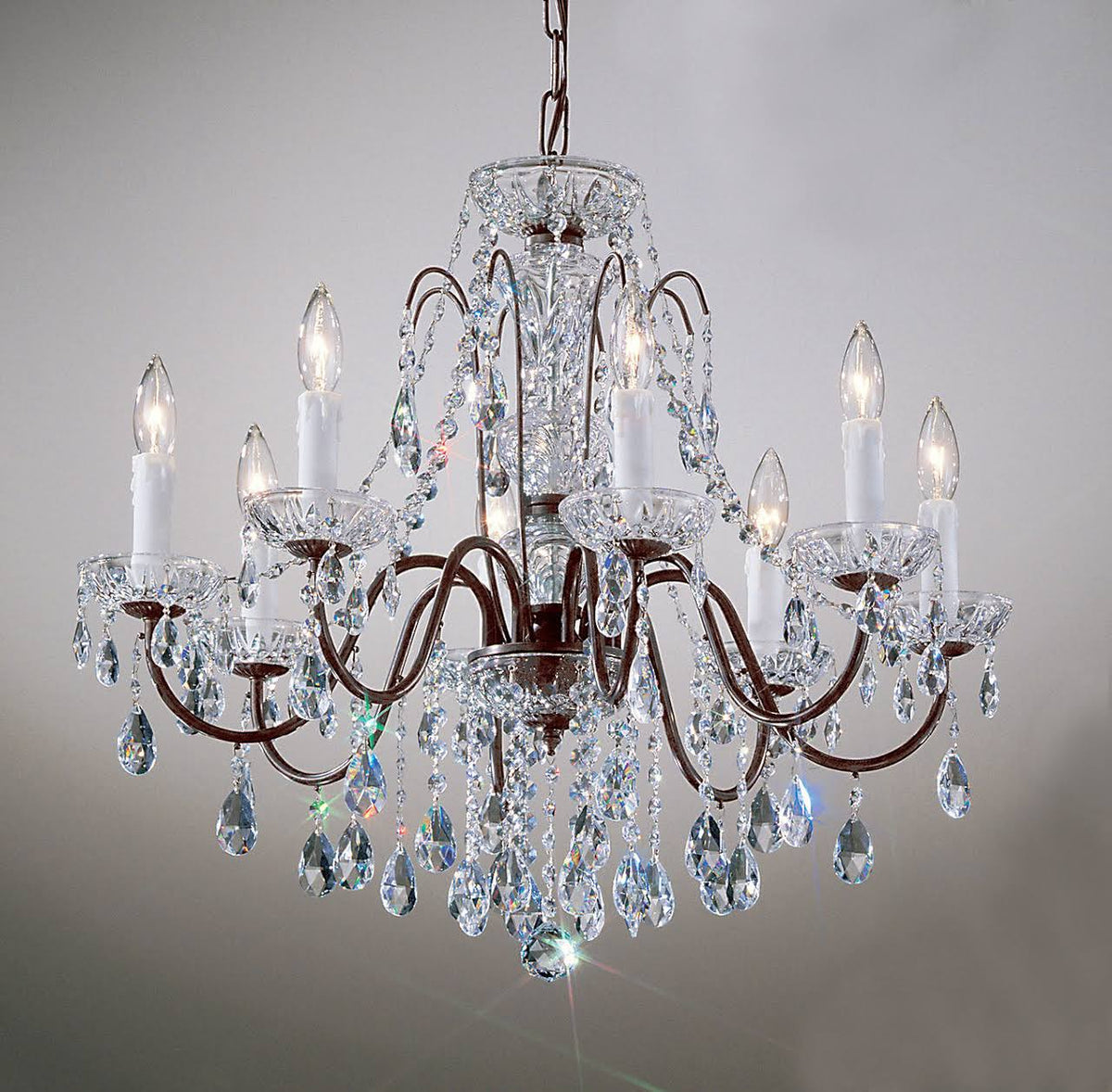 8 Light Gold Plated Crystal Chandelier R3200