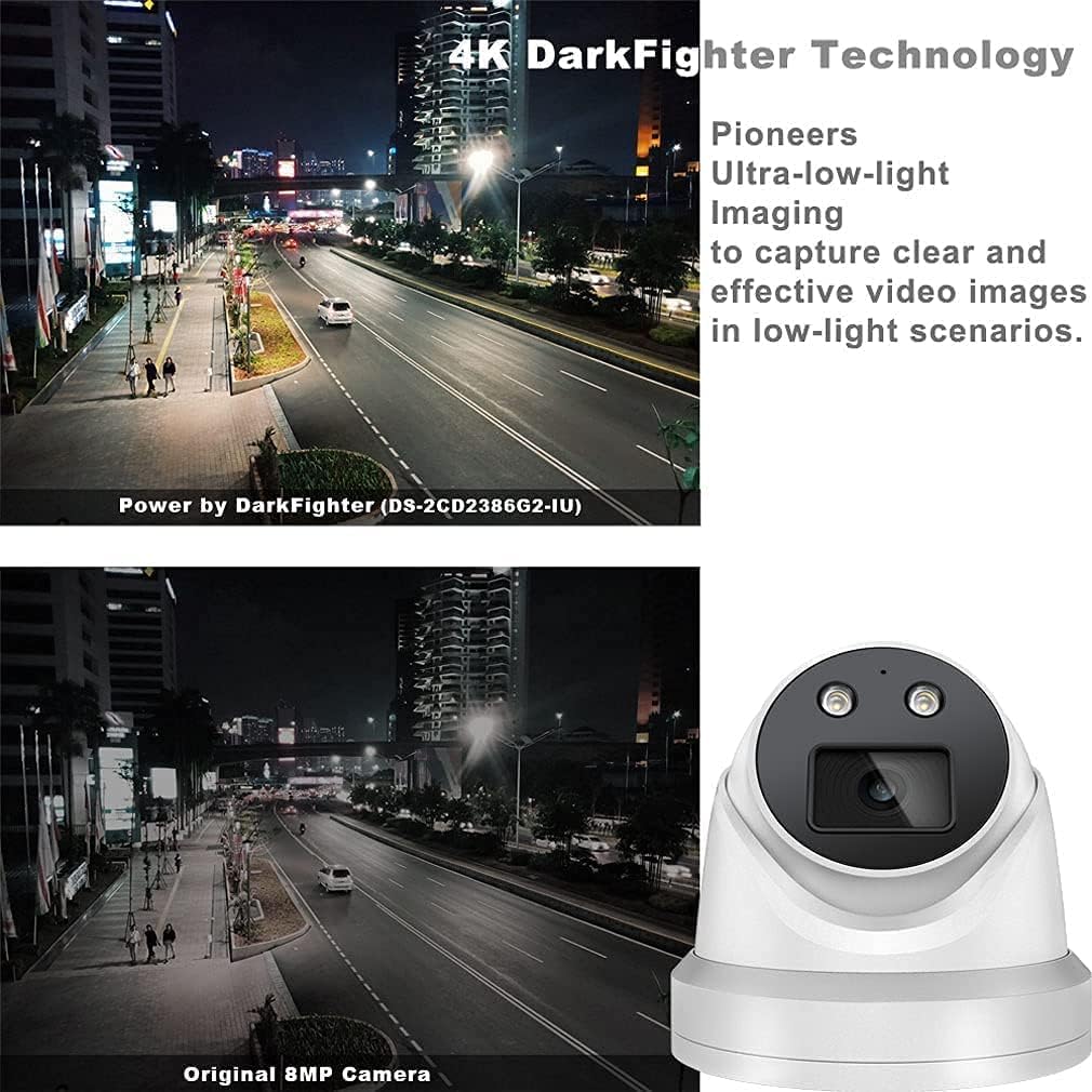 4K 8MP Turret Dome IP Camera 2.8mm PoE IP67 H.265+ N5587