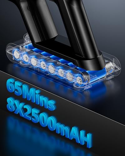Cordless Vacuum Cleaner, 45Kpa 550W 65Mins Self-Standing Stick Vacuum with Touch Screen P9139