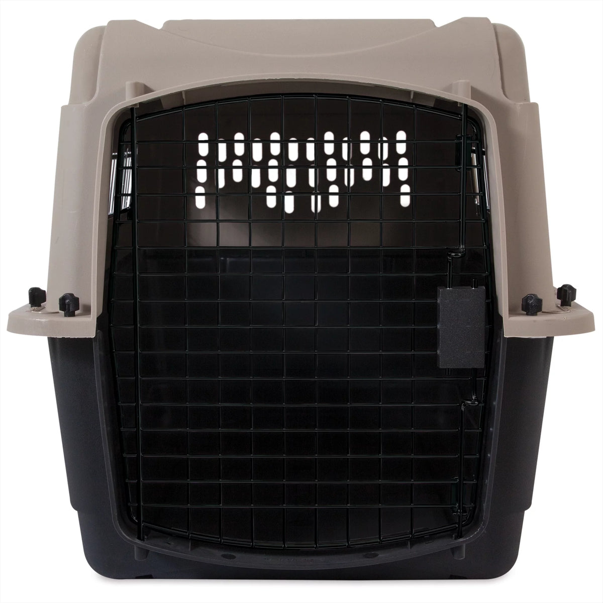 Plastic Travel Dog Kennel 28" Taupe/Black P9655