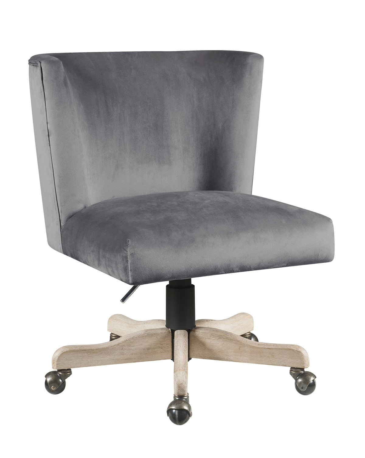 Gray Velvet Office Chair L7061