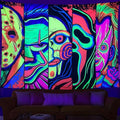 Blacklight UV Reactive Glow in The Dark Tapestry 70" x 90" A608180