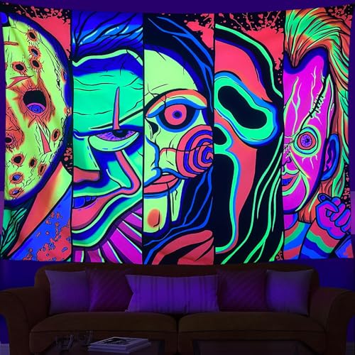 Blacklight UV Reactive Glow in The Dark Tapestry 70" x 90" A608180