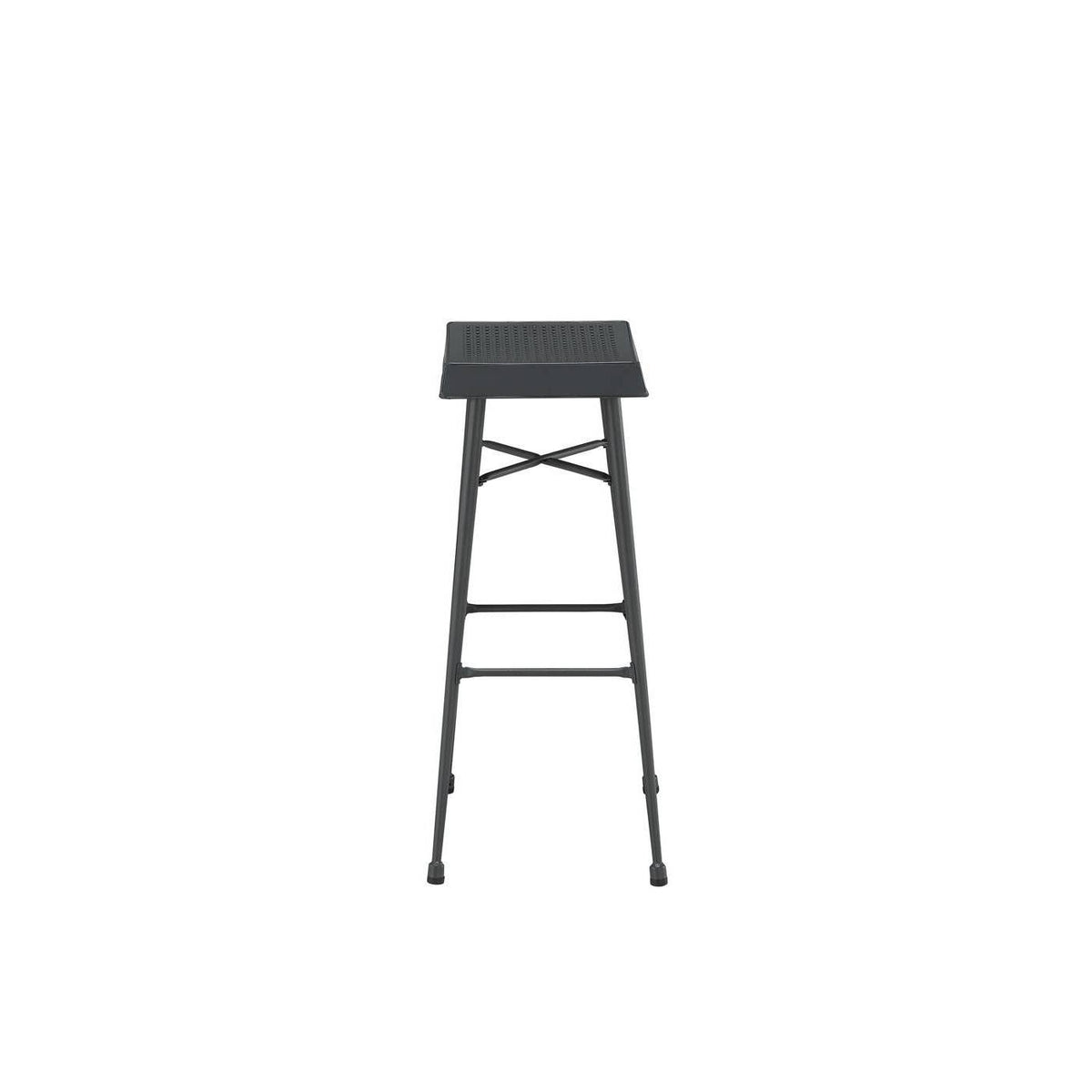 Gray Backless Barstool, Set of 2 D507218