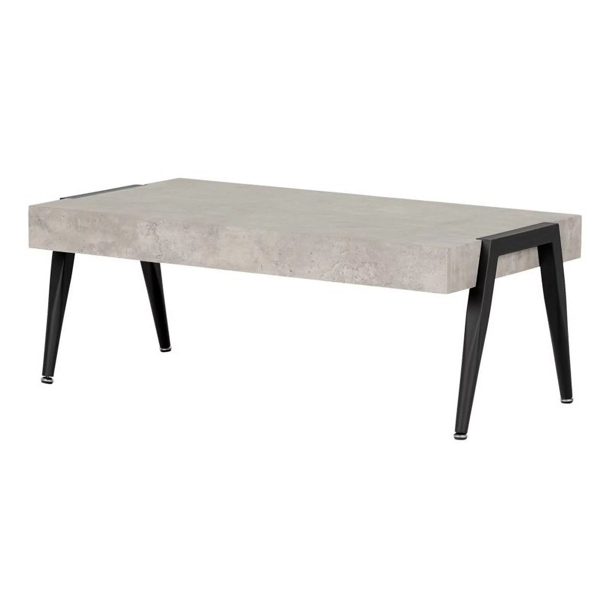 Gray and Black Faux Concrete Coffee Table C244377