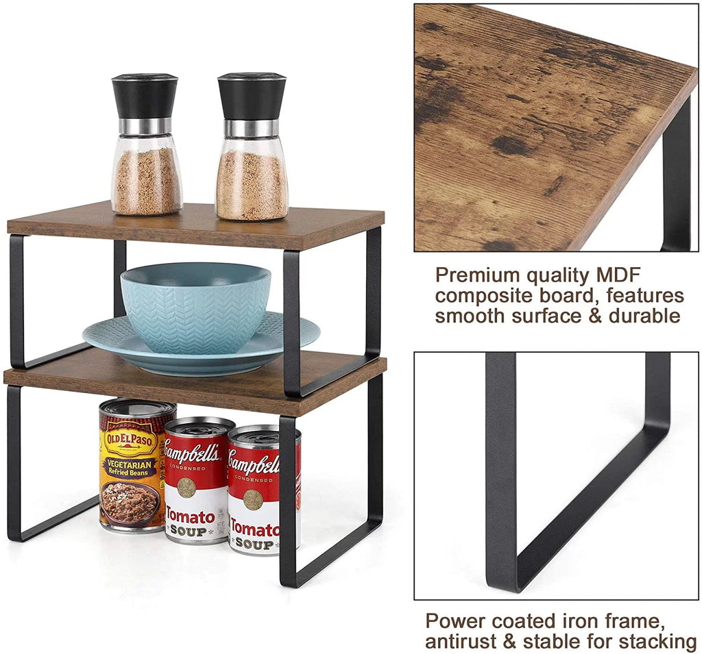 2 Piece Expandable Stackable Countertop Organizer V148213
