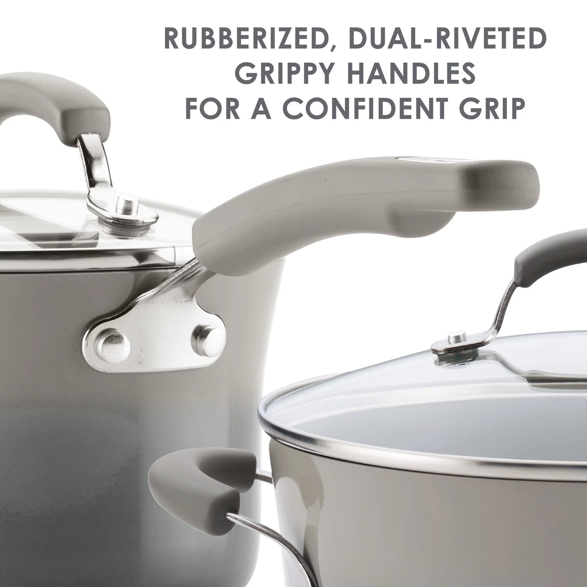 3 Qt Nonstick Porcelain Enamel Covered Multi Pot Set with Steamer I359883