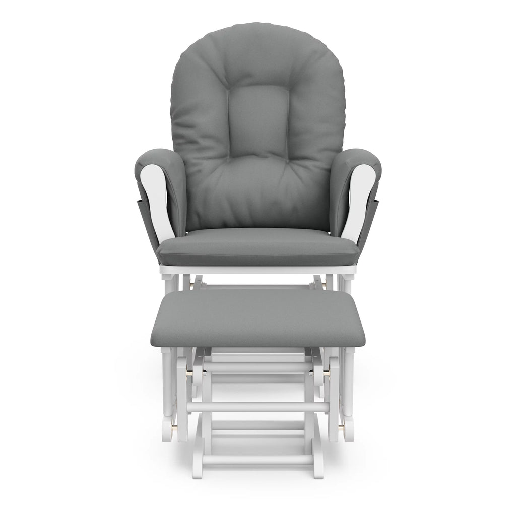 White Glider and Ottoman J159