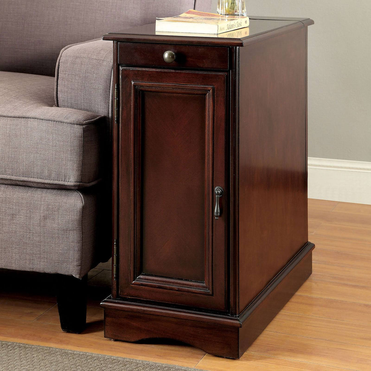 Cherry Side Table with USB J957