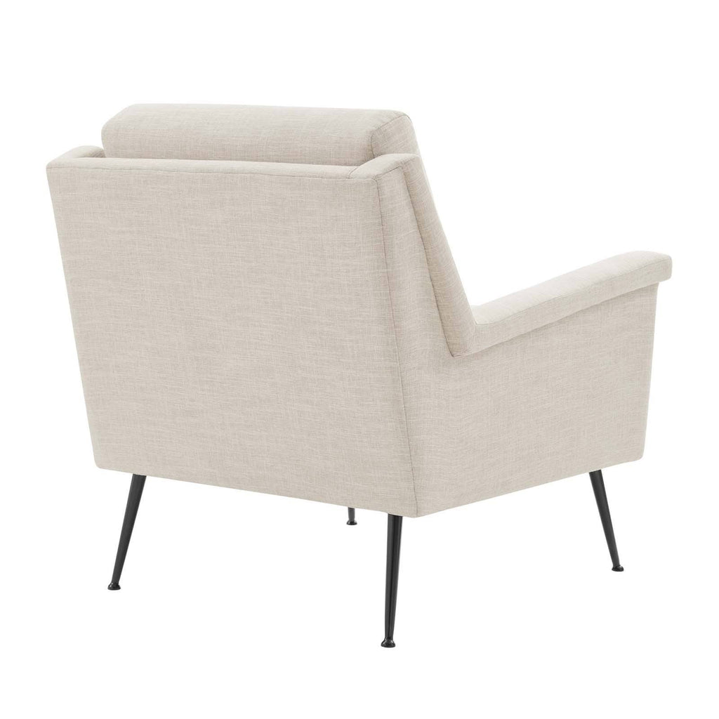 Fabric Armchair Black Gray U1009